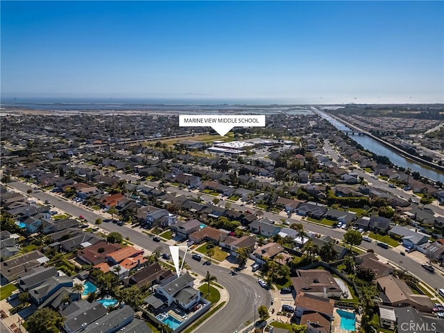 17252 Breda Ln, Huntington Beach, CA 92649 - view of property location featuring a large body of water and nearby suburban area