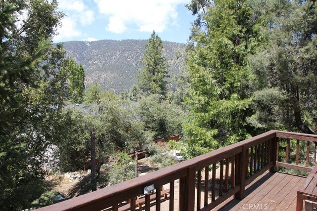 2205 Freeman Dr, Pine Mountain Club, CA 93225 - wooden terrace featuring a mountain view