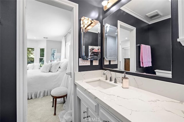 19129 E Orangepath St, Glendora, CA 91741 - ensuite bathroom with vanity and crown molding