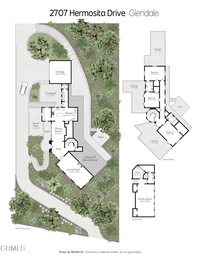 2707 Hermosita Dr, Glendale, CA 91208 - home floor plan
