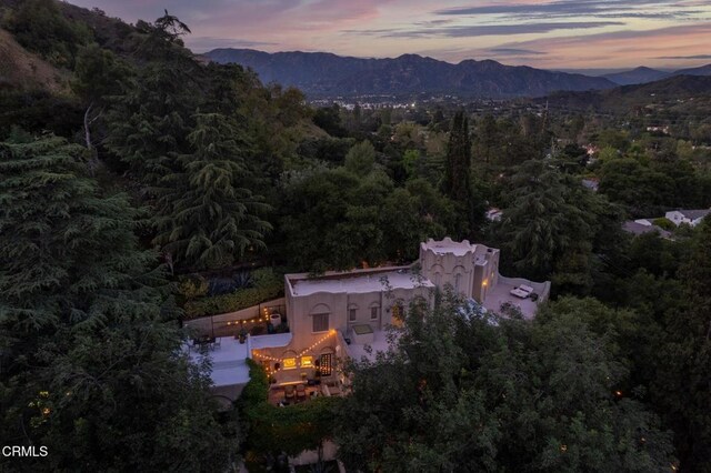 2707 Hermosita Dr, Glendale, CA 91208 - aerial view at dusk of a forest view and a mountain view