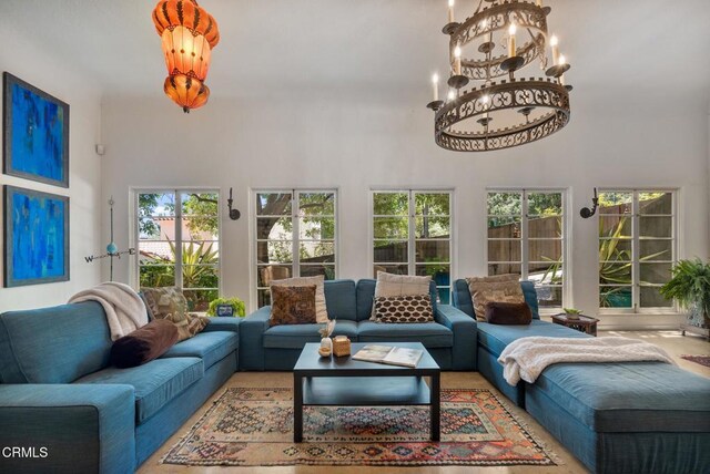 2707 Hermosita Dr, Glendale, CA 91208 - living area with a towering ceiling