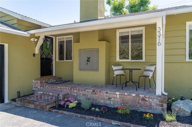 3316 Henrietta Ave, La Crescenta, CA 91214 - entrance to property with a chimney and stucco siding