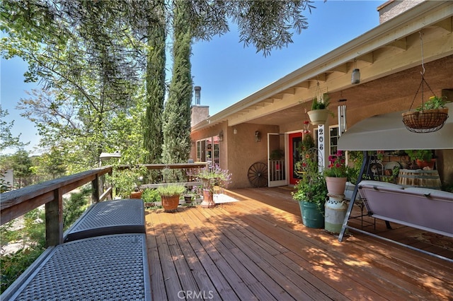 48208 Tanglewood Ct, Aguanga, CA 92536 - view of wooden deck