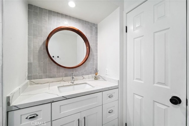 18356 Friar St, Tarzana, CA 91335 - bathroom with vanity and recessed lighting