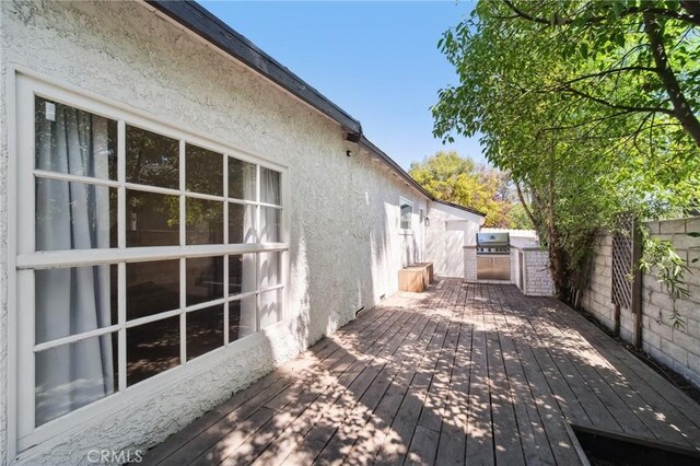 18356 Friar St, Tarzana, CA 91335 - deck featuring fence and a grill
