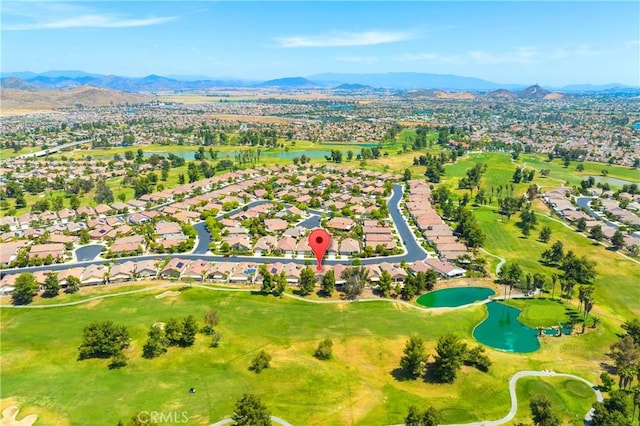 29365 Sparkling Dr, Menifee, CA 92584 - aerial view of residential area featuring a water and mountain view and a golf course