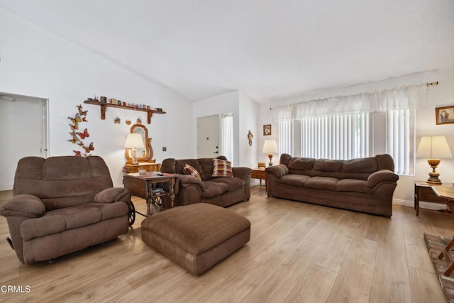 1093 Hickory View Cir, Camarillo, CA 93012 - living area with vaulted ceiling and light wood-type flooring