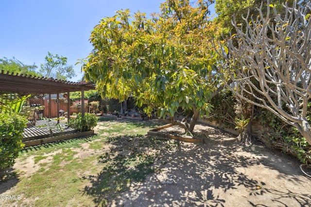 1093 Hickory View Cir, Camarillo, CA 93012 - fenced backyard featuring a pergola and a wooden deck
