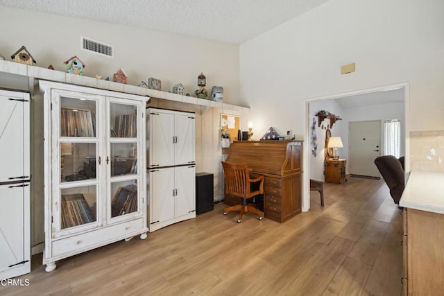 1093 Hickory View Cir, Camarillo, CA 93012 - office with light wood finished floors and vaulted ceiling
