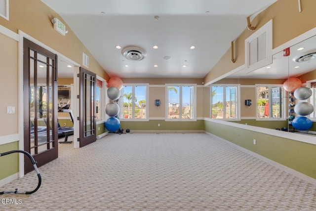 1541 Windshore Way, Oxnard, CA 93035 - exercise area with carpet, recessed lighting, vaulted ceiling, and baseboards