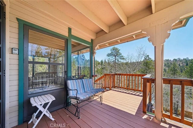 1179 Ridge Rd, Fawnskin, CA 92333 - view of deck