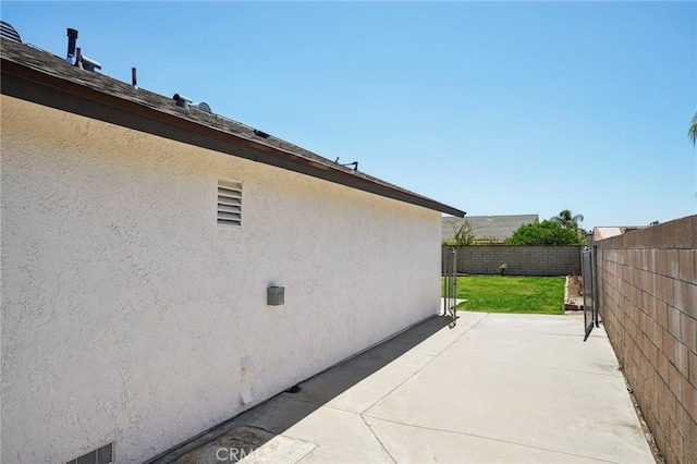 view of patio / terrace with a fenced backyard