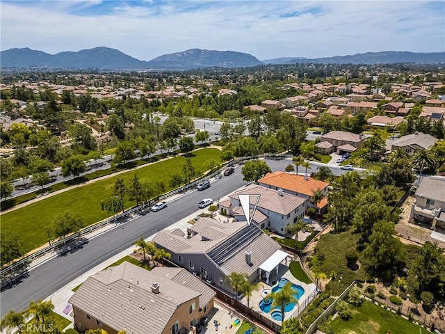 32748 Stonefield Ln, Temecula, CA 92592 - aerial perspective of suburban area with a mountain backdrop and a pool