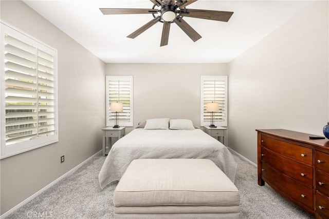 32748 Stonefield Ln, Temecula, CA 92592 - bedroom featuring light colored carpet, baseboards, and ceiling fan
