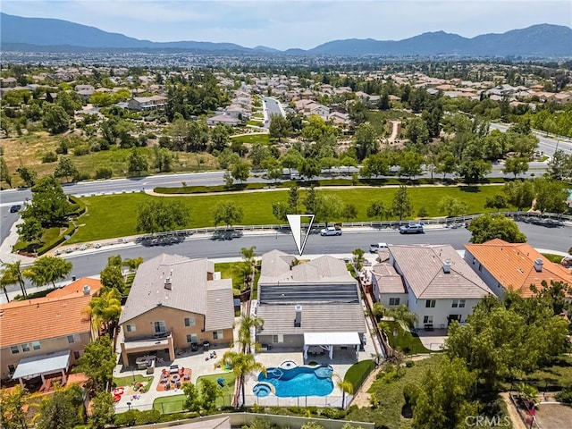 32748 Stonefield Ln, Temecula, CA 92592 - aerial perspective of suburban area with mountains and a pool area