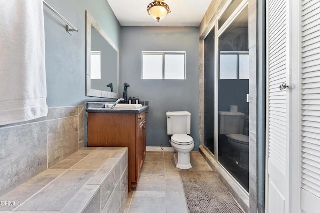 8534 Beverly Dr, San Gabriel, CA 91775 - full bathroom with a closet, vanity, and a stall shower