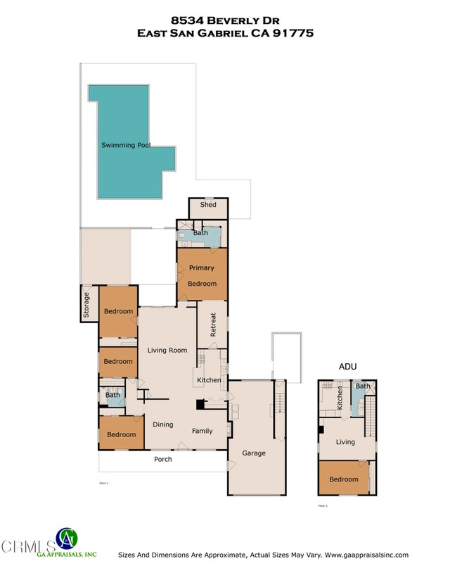 8534 Beverly Dr, San Gabriel, CA 91775 - view of floor plan / room layout