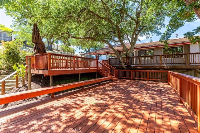 view of wooden deck