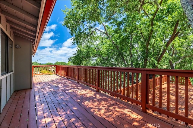 view of wooden terrace