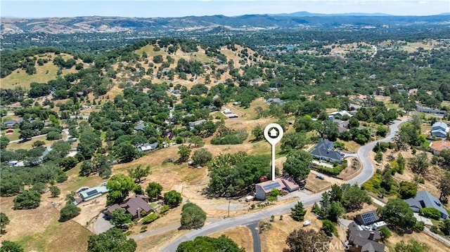 aerial view of a mountainous background