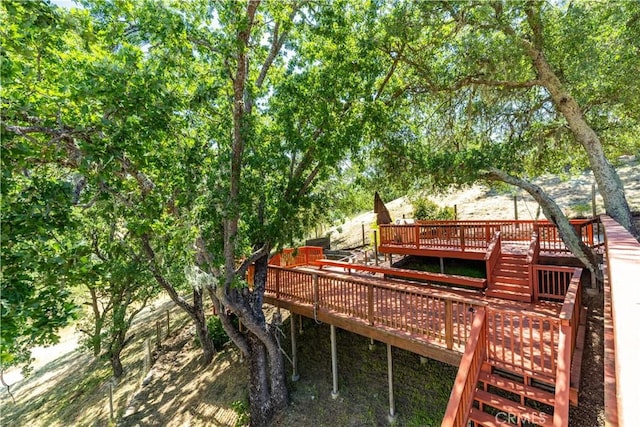 view of wooden terrace