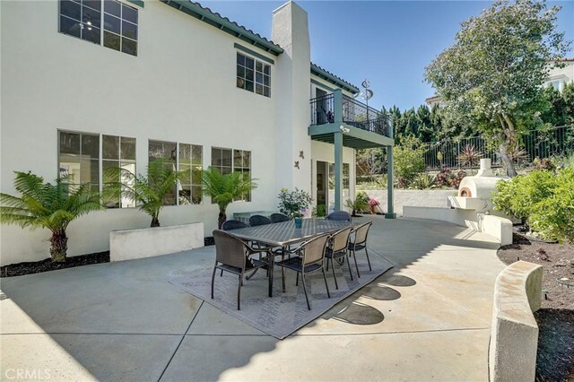 53 Via Palacio, San Clemente, CA 92673 - view of patio featuring a balcony and outdoor dining area