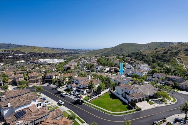 53 Via Palacio, San Clemente, CA 92673 - aerial perspective of suburban area featuring a mountainous background