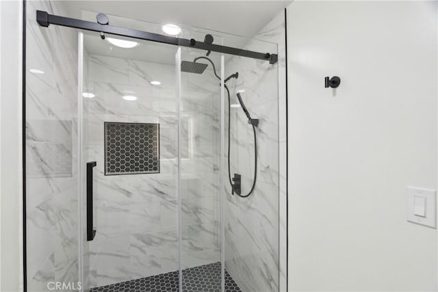 8064 Crosnoe Ave, Panorama City, CA 91402 - bathroom with a marble finish shower
