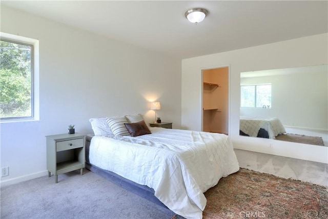 3820 Pinecrest Dr, Mariposa, CA 95338 - bedroom with carpet flooring, a walk in closet, baseboards, and a closet