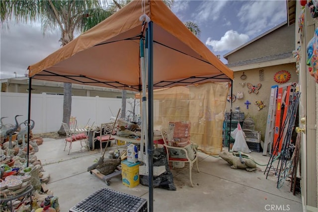 4374 Briggs Ln, Merced, CA 95348 - view of patio / terrace with a gazebo and fence
