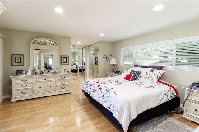 161 W Loretto Ct, Claremont, CA 91711 - bedroom with light wood-style floors, recessed lighting, and baseboards