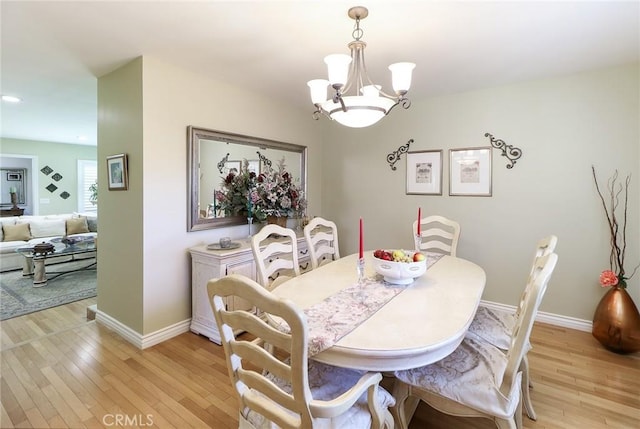 161 W Loretto Ct, Claremont, CA 91711 - dining room featuring a chandelier, light wood-style floors, baseboards, and recessed lighting