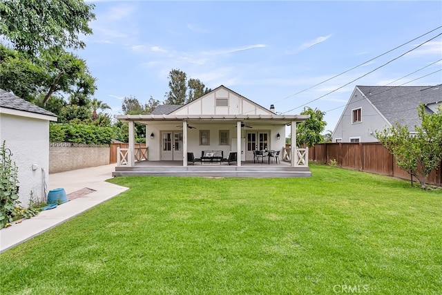 4775 Somerset Dr, Riverside, CA 92507 - rear view of house with a ceiling fan