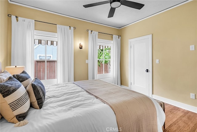 4775 Somerset Dr, Riverside, CA 92507 - bedroom with wood finished floors, baseboards, and ceiling fan