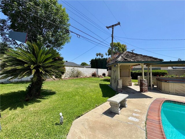 817 W Heber St, Glendora, CA 91741 - view of yard featuring a hot tub and a patio