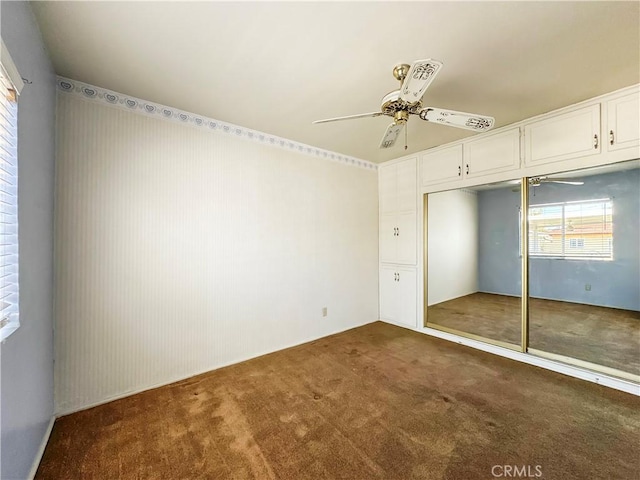 817 W Heber St, Glendora, CA 91741 - unfurnished bedroom featuring dark carpet, a closet, and ceiling fan