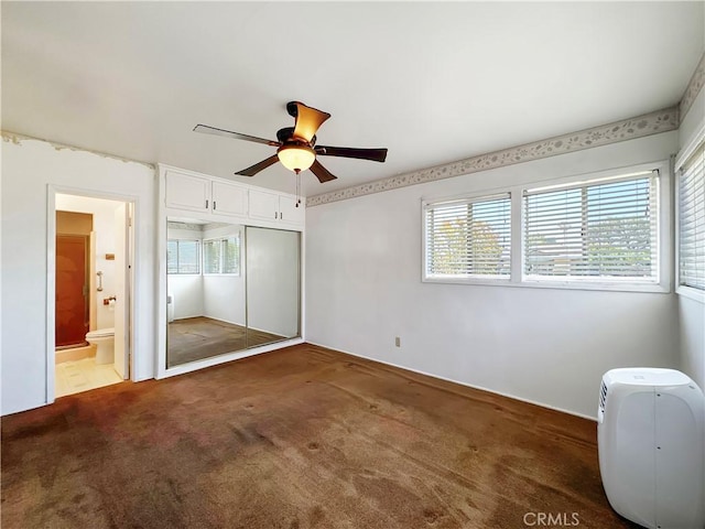 817 W Heber St, Glendora, CA 91741 - unfurnished bedroom featuring multiple windows, carpet floors, a closet, and ensuite bath