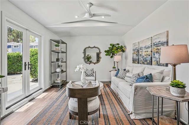 803 Spencer St, Redondo Beach, CA 90277 - living area featuring ceiling fan and wood finished floors