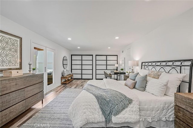 803 Spencer St, Redondo Beach, CA 90277 - bedroom featuring wood finished floors, recessed lighting, and french doors