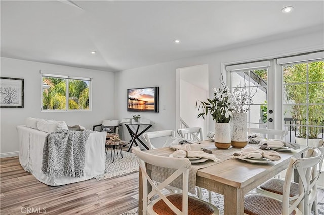 803 Spencer St, Redondo Beach, CA 90277 - dining area featuring light wood-style floors, recessed lighting, and baseboards