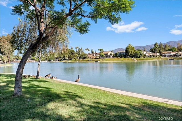 1317 Via Santiago Unit C, Corona, CA 92882 - water view with a mountain backdrop and nearby suburban area