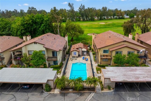 3180 Little Mountain Dr Unit D, San Bernardino, CA 92405 - drone / aerial view of a golf club and a pool