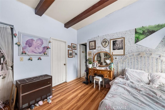 1825 Magnolia Ave, Chico, CA 95926 - bedroom with wood finished floors and wallpapered walls