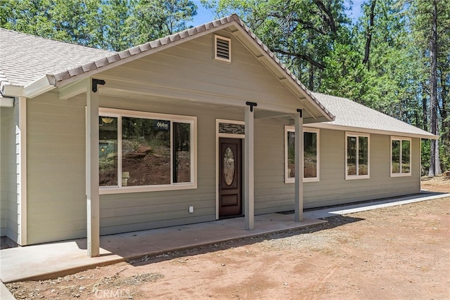 4901 Papaya Rd, Forest Ranch, CA 95942 - view of front of property featuring roof with shingles and a porch