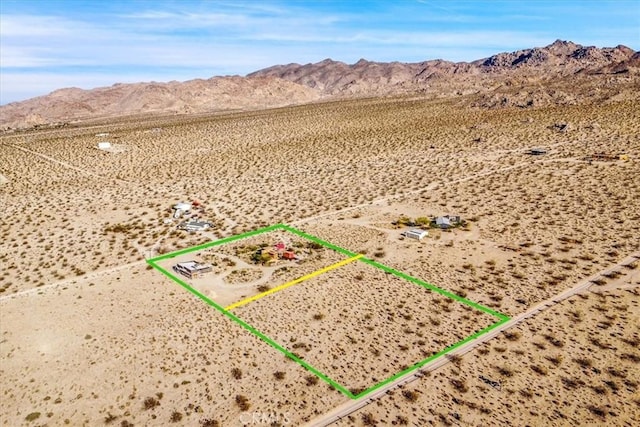 7078 Sunkist Rd, Joshua Tree, CA 92252 - mountain view with a desert landscape and rural landscape