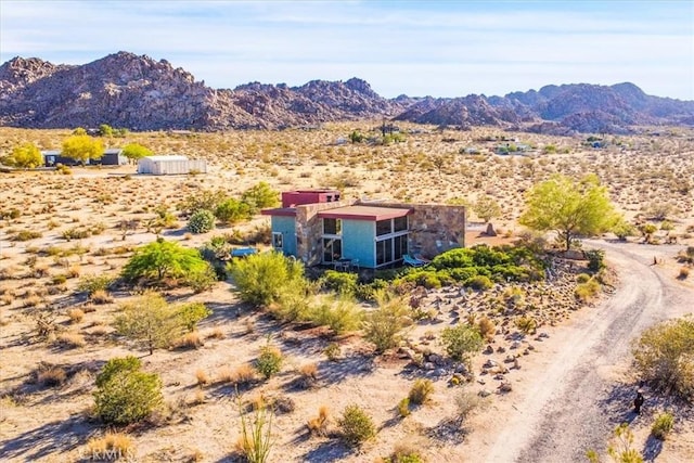 7078 Sunkist Rd, Joshua Tree, CA 92252 - mountain view with a desert landscape and rural landscape