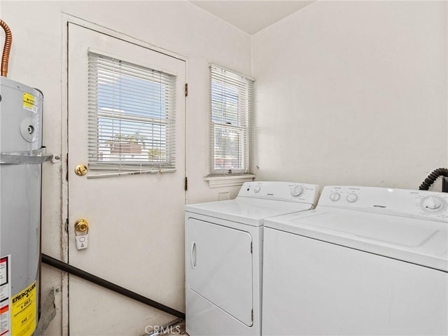 137 N Rose St, Burbank, CA 91505 - clothes washing area featuring gas water heater and washing machine and dryer