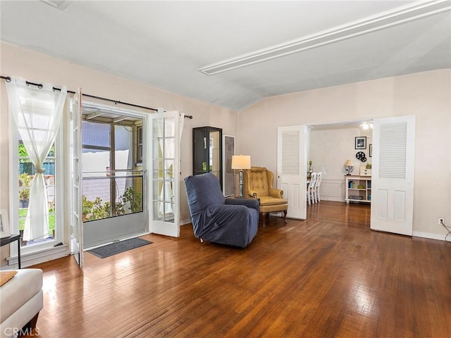 137 N Rose St, Burbank, CA 91505 - living area with wood finished floors and lofted ceiling