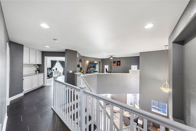 32871 Levi Ct, Temecula, CA 92592 - corridor with an upstairs landing and recessed lighting